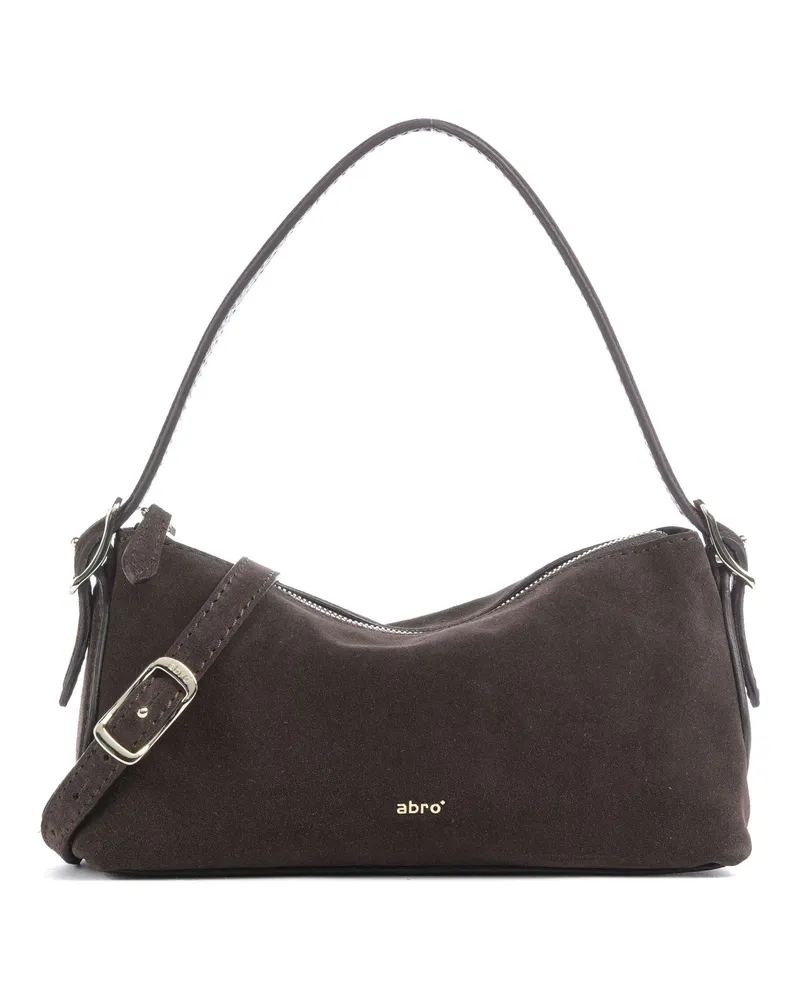 Abro Schultertasche Suede Carina in braun Braun