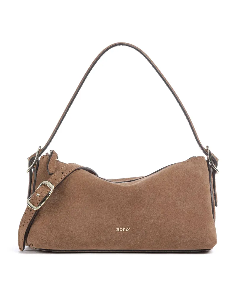 Abro Schultertasche Suede Carina in braun Braun