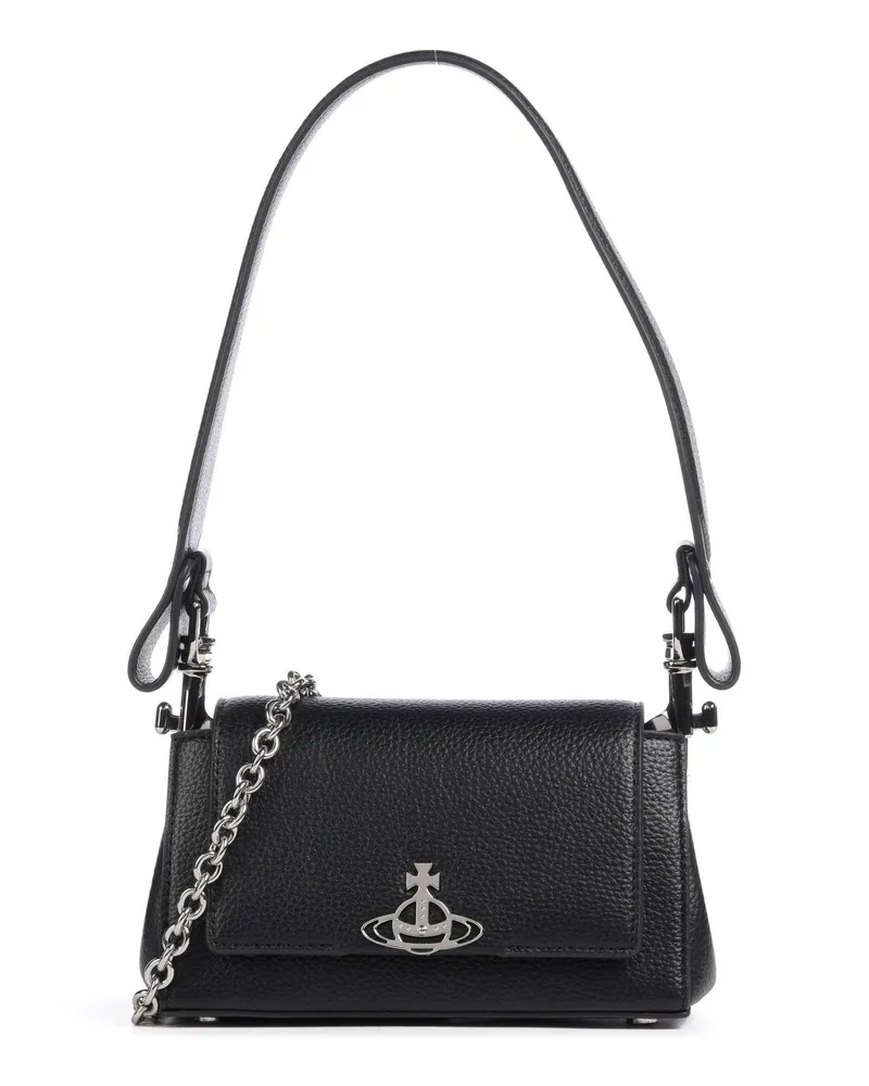 Vivienne Westwood Schultertasche Hazel Re-Vegan Grain Small in schwarz Schwarz