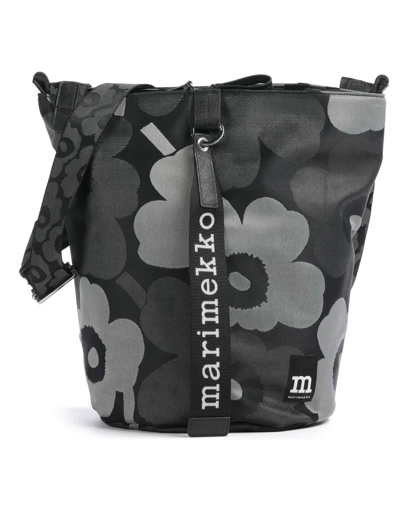 Marimekko Bucket bag Unikko All Day in schwarz Schwarz