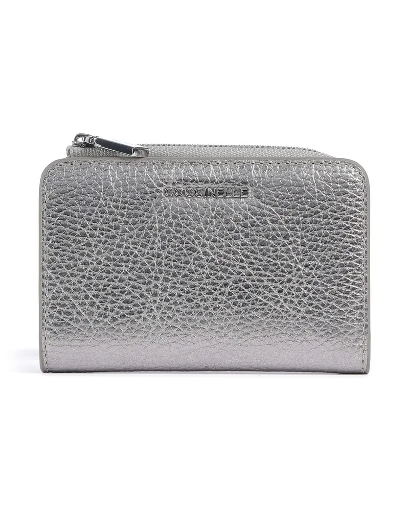 Coccinelle Geldbörse Metallic Soft RFID in silber Silber