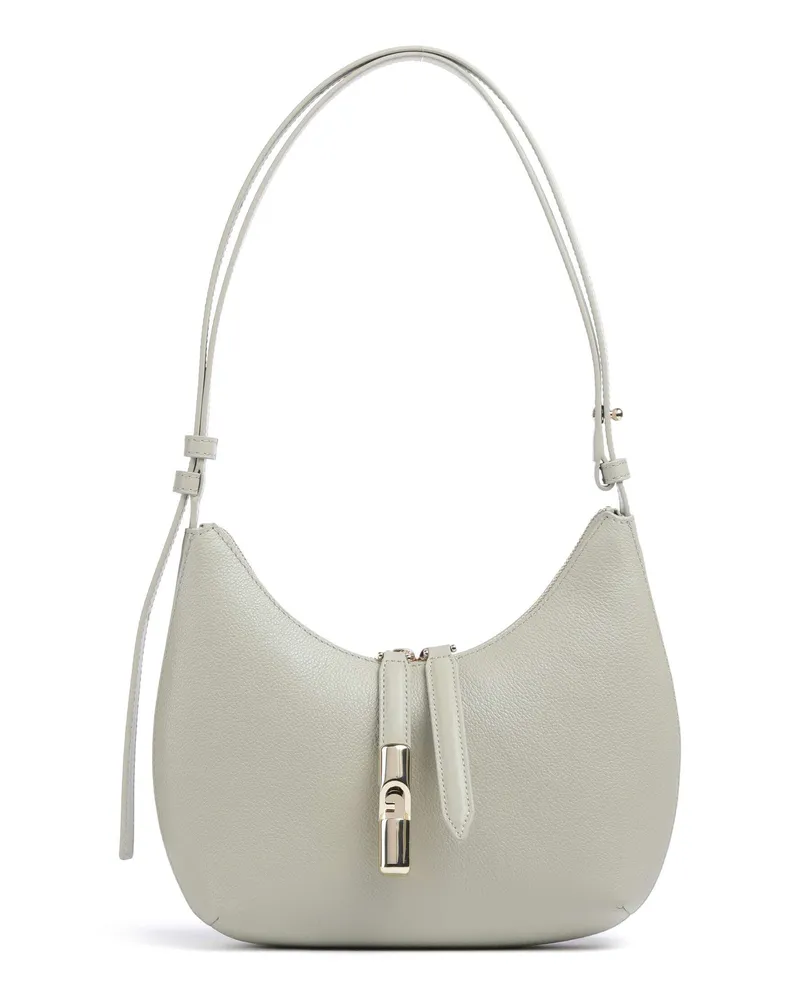 Furla Schultertasche Goccia S in grau Grau