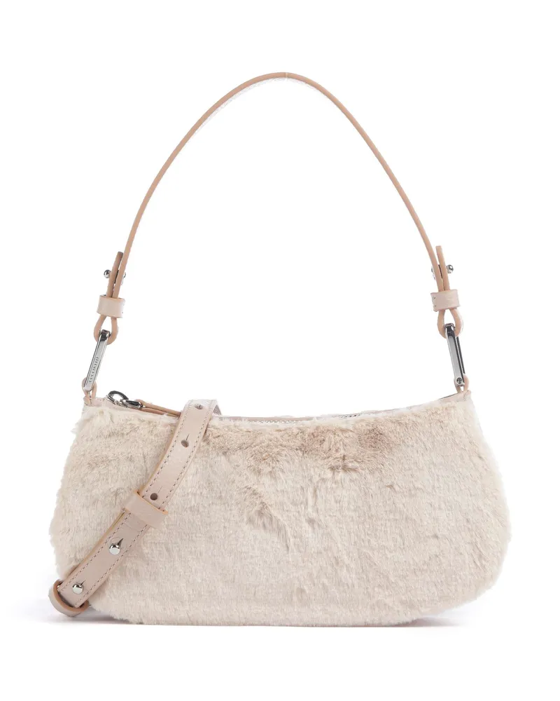 Coccinelle Schultertasche Merveille Synthetic fur in beige Beige