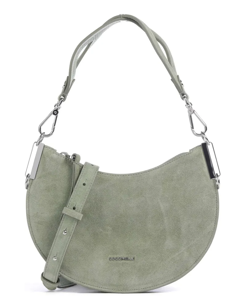 Coccinelle Schultertasche Sunup Suede in grau Grau