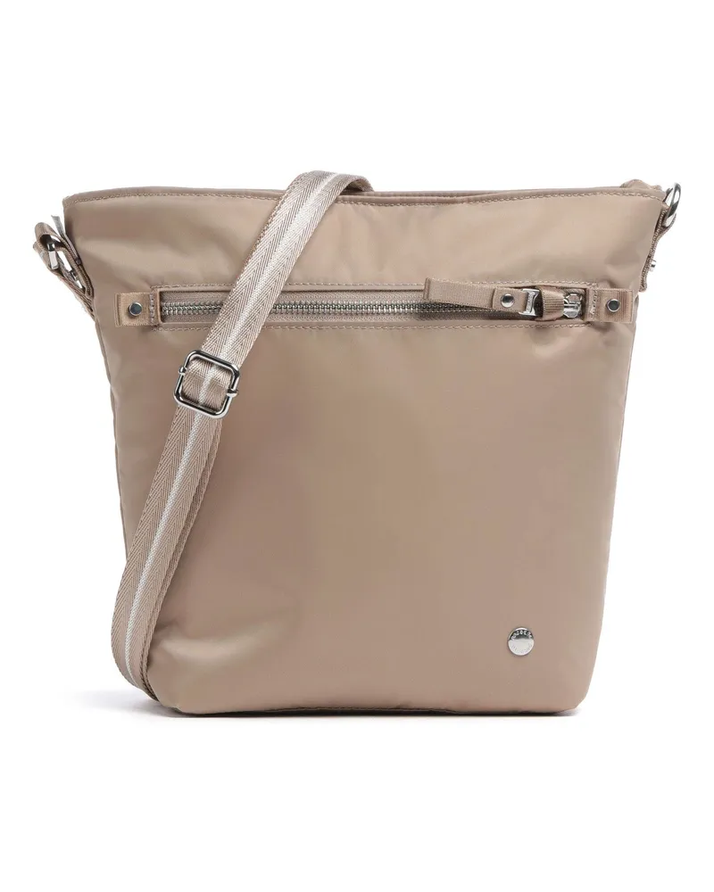 Pacsafe Schultertasche in beige Beige