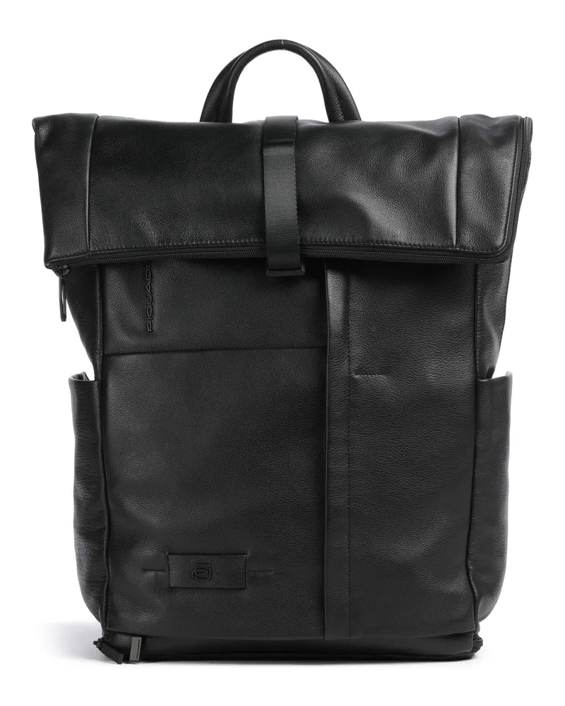 Piquadro Rolltop Rucksack W137 in schwarz Schwarz