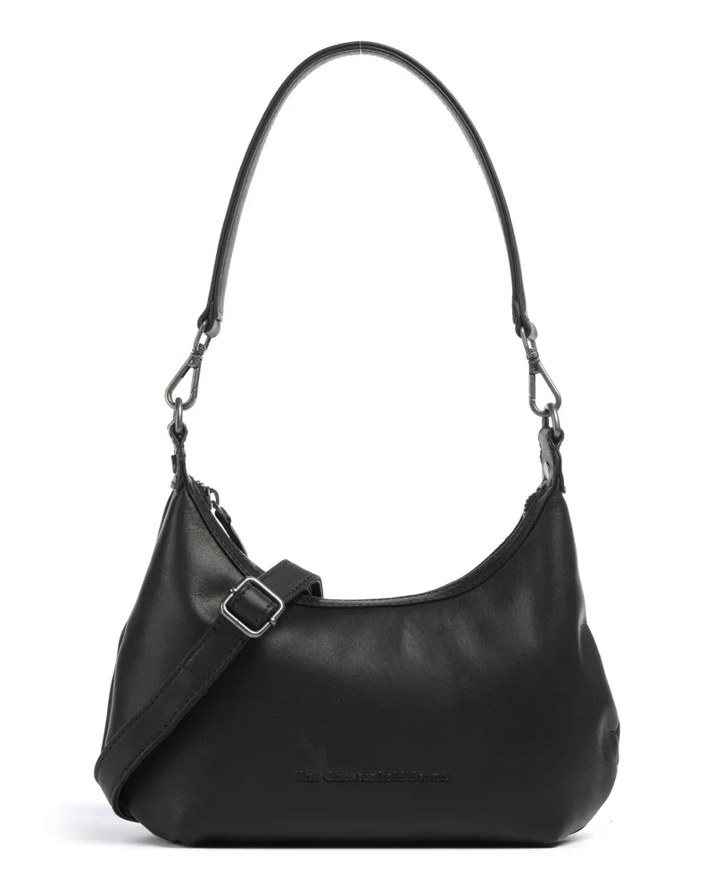 The Chesterfield Brand Schultertasche Wax Pull Up Cow Nancy in schwarz Schwarz