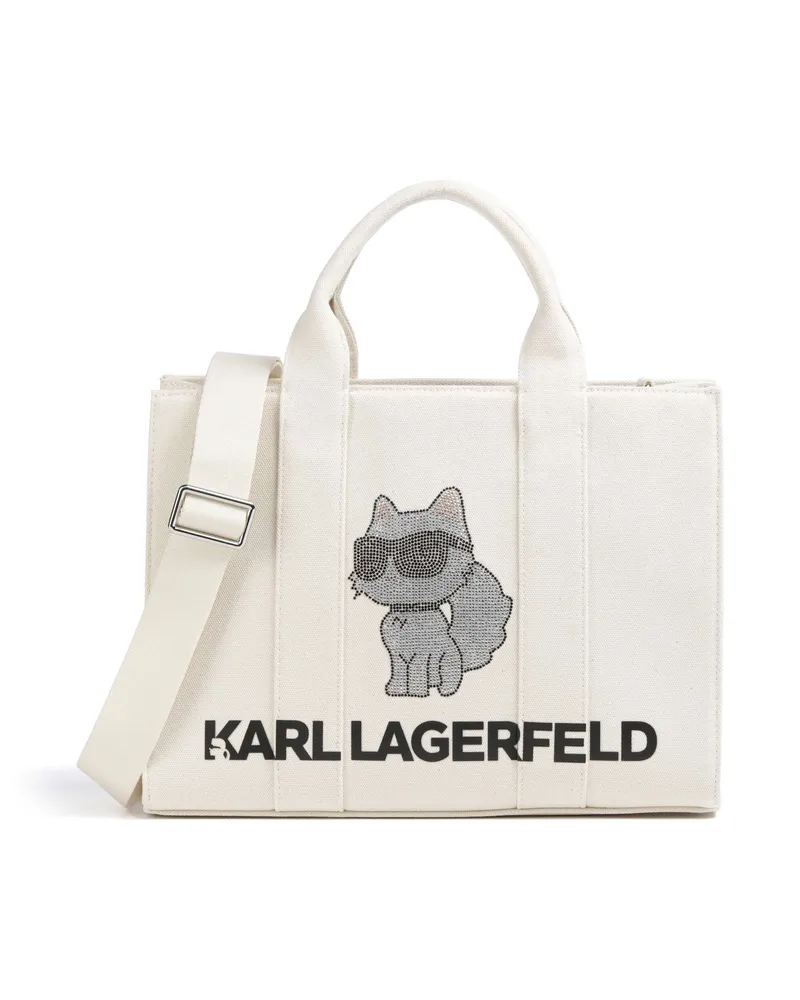 Karl Lagerfeld Handtasche Ikon Choupette Medium in elfenbein Beige