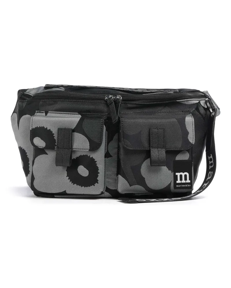 Marimekko Umhängetasche Unikko M in schwarz Schwarz
