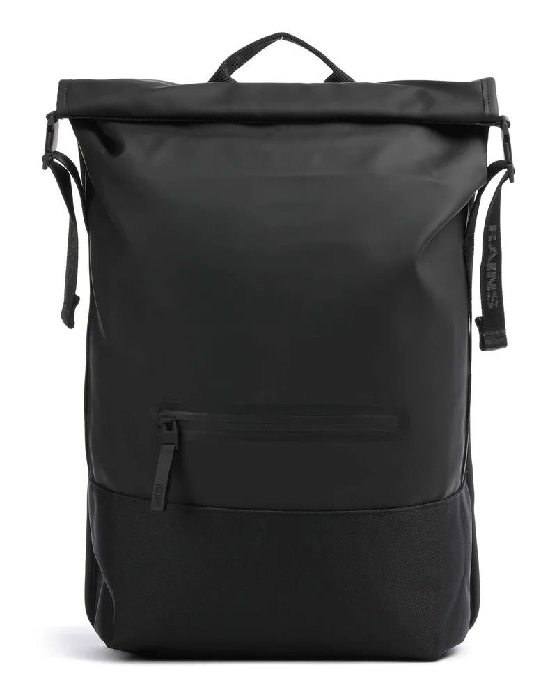 RAINS Rolltop Rucksack Trail in schwarz Schwarz