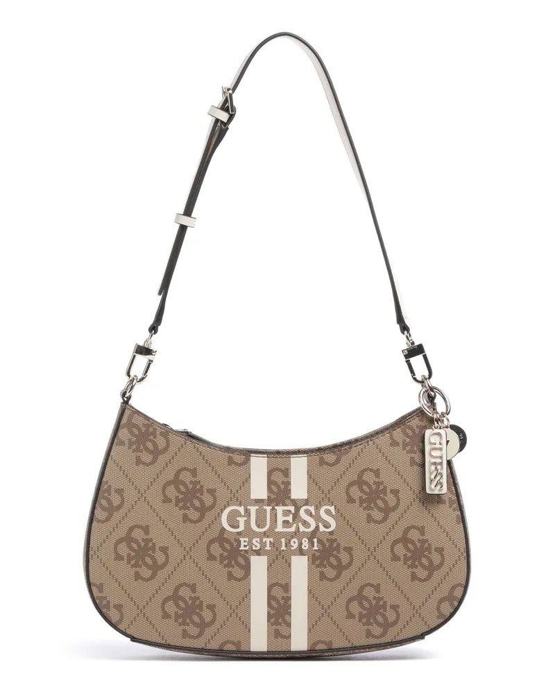 Guess Schultertasche Noelle 4G Logo in braun Braun