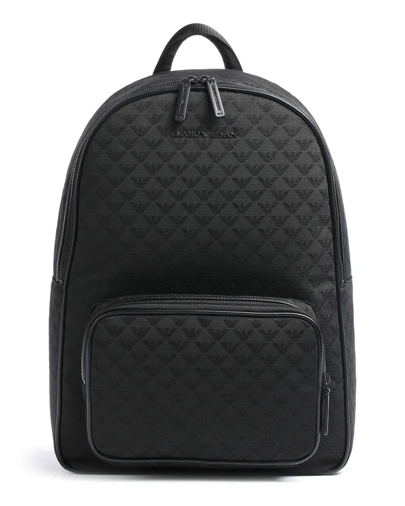 Emporio Armani Rucksack Omnia Jacquard in schwarz Schwarz
