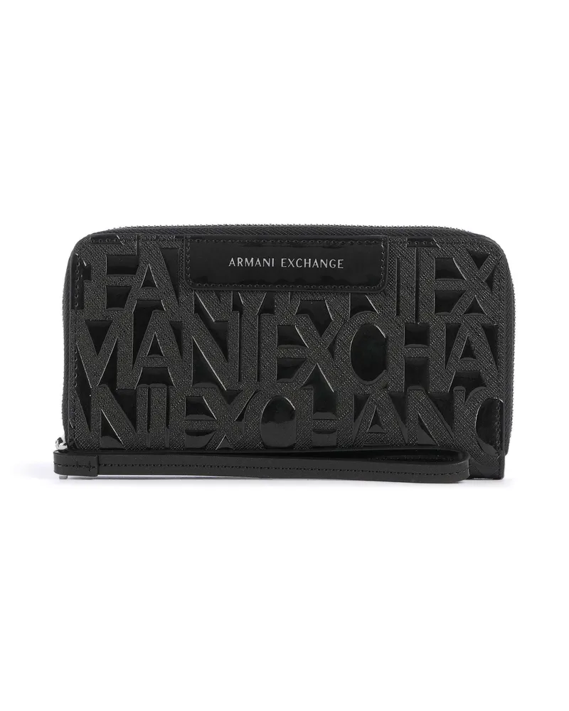 Armani Exchange Geldbörse Liz Patent in schwarz Schwarz
