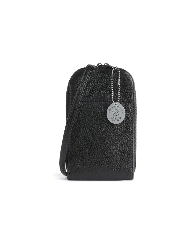 Mandarina Duck Mellow Leather Handytasche schwarz Schwarz