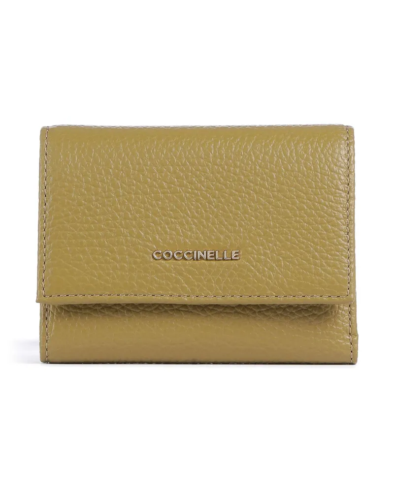 Coccinelle Geldbörse Metallic Soft RFID in oliv Oliv