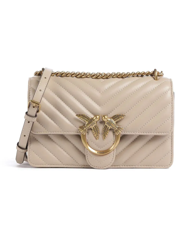 Pinko Schultertasche Love One Mini in beige Beige