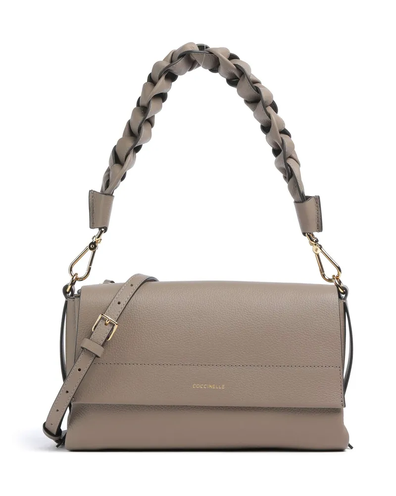Coccinelle Schultertasche Boheme Grana Double in grau Grau