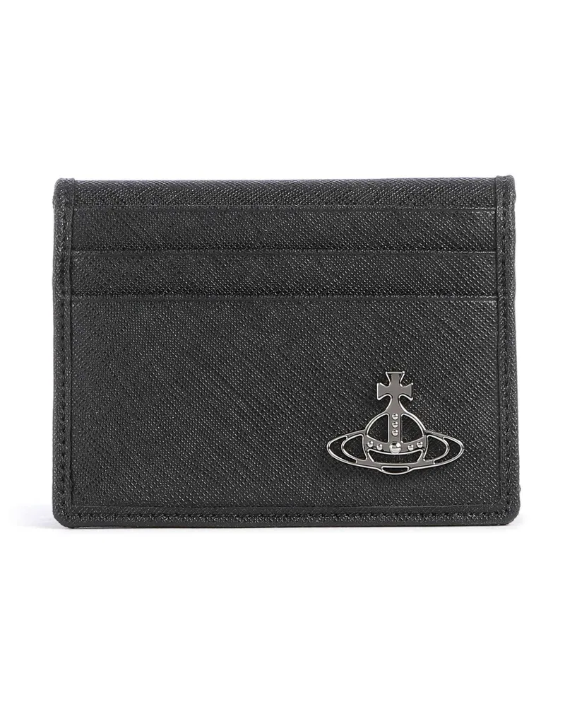 Vivienne Westwood Kreditkartenetui Saffiano in schwarz Schwarz