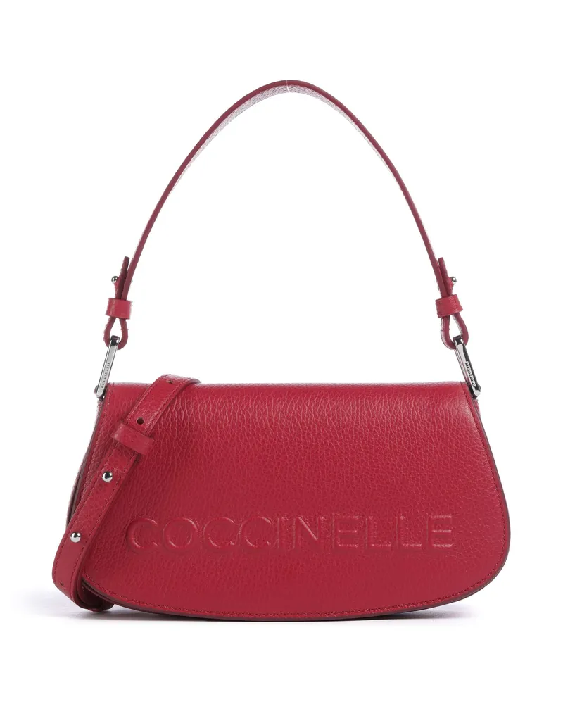 Coccinelle Schultertasche Myrtha Maxi Logo in rot Rot