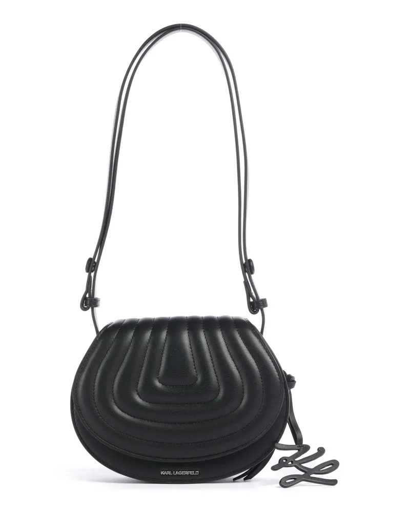 Karl Lagerfeld Schultertasche K/Wellen in schwarz Schwarz