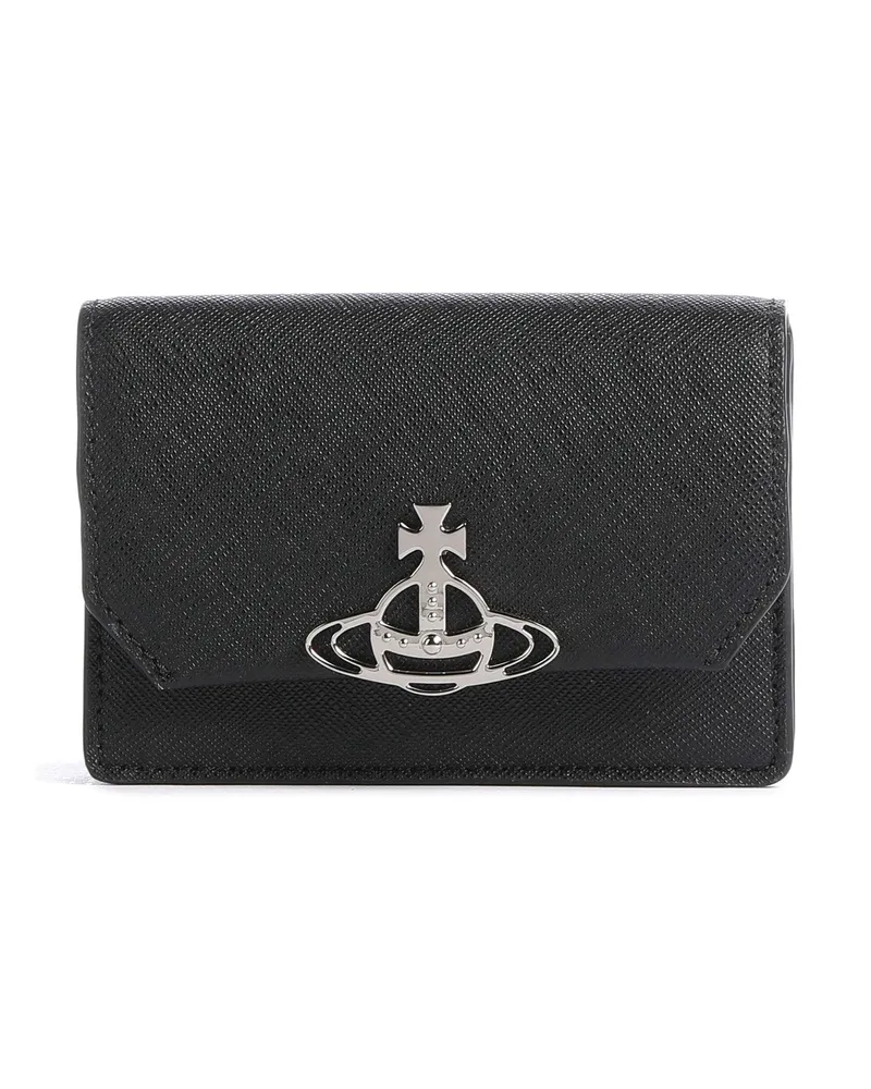 Vivienne Westwood Kreditkartenetui Saffiano in schwarz Schwarz