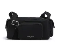 Schultertasche Lila Nylon S in schwarz