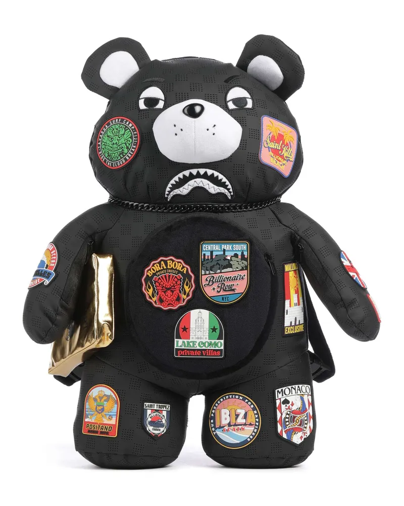 Sprayground Rucksack Global Mogul Billionaire Teddy Bear in schwarz Schwarz