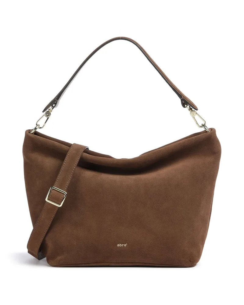 Abro Beuteltasche Suede Ebony in braun Braun