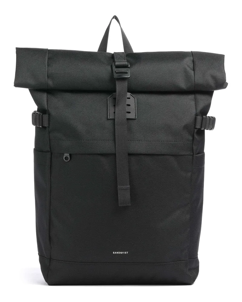 Sandqvist Rolltop Rucksack Icon M in schwarz Schwarz