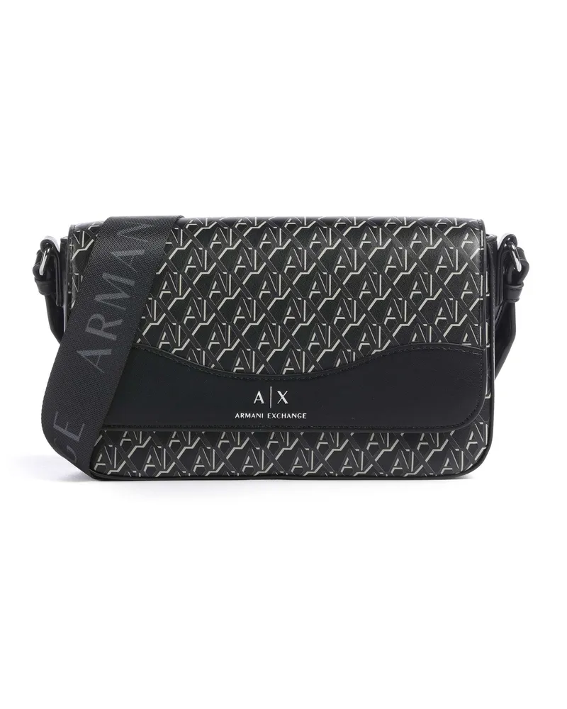Armani Exchange Umhängetasche Wave Monogram in schwarz Schwarz