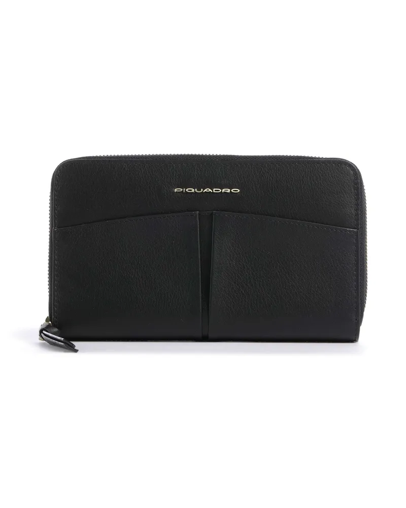 Piquadro Geldbörse Ashley RFID in schwarz Schwarz