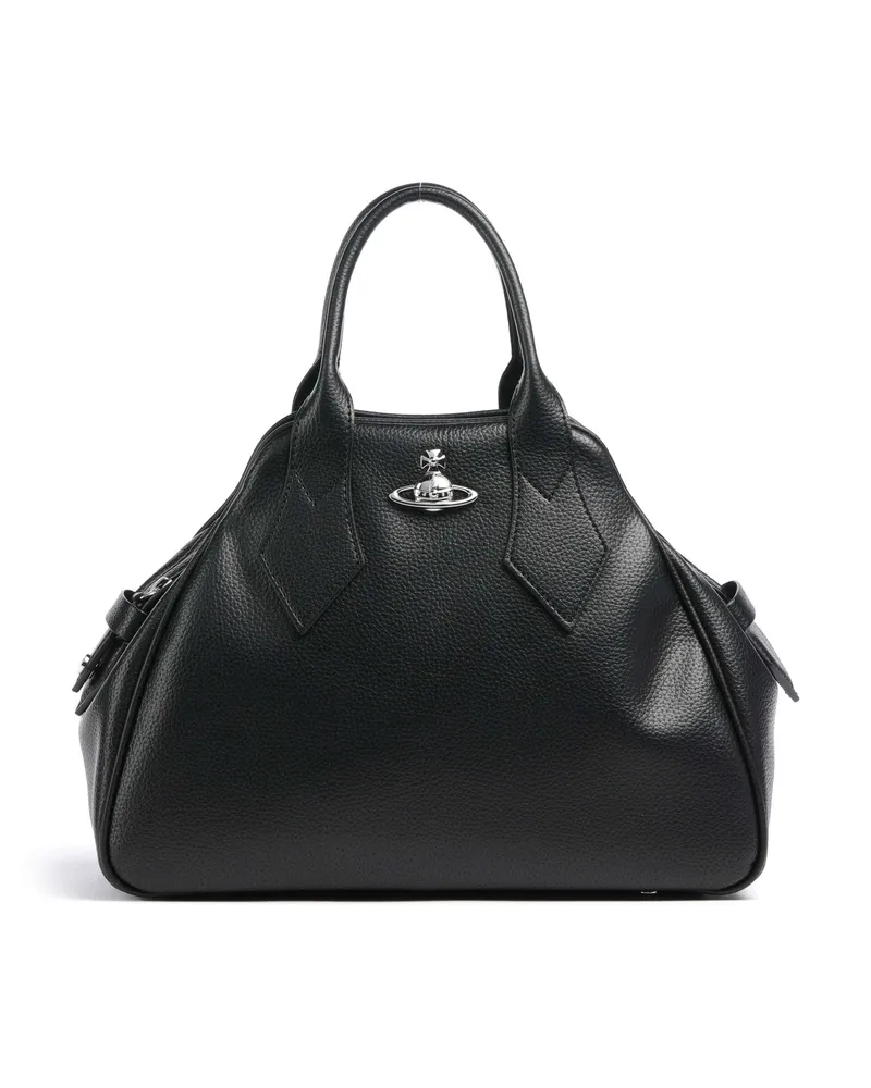 Vivienne Westwood Handtasche Yasmine Grain Medium in schwarz Schwarz