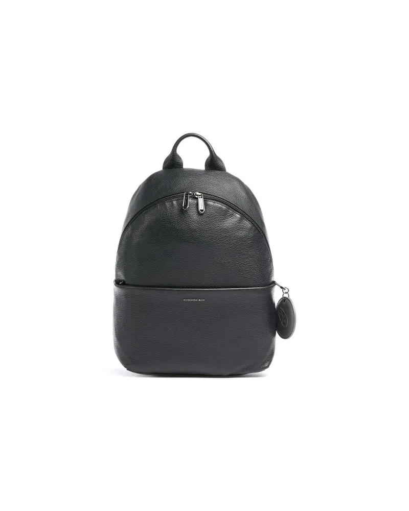 Mandarina Duck Mellow Leather Rucksack schwarz Schwarz
