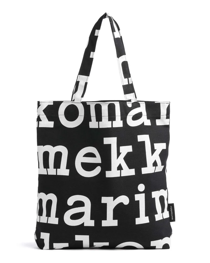 Marimekko Shopper Notko in schwarz Schwarz