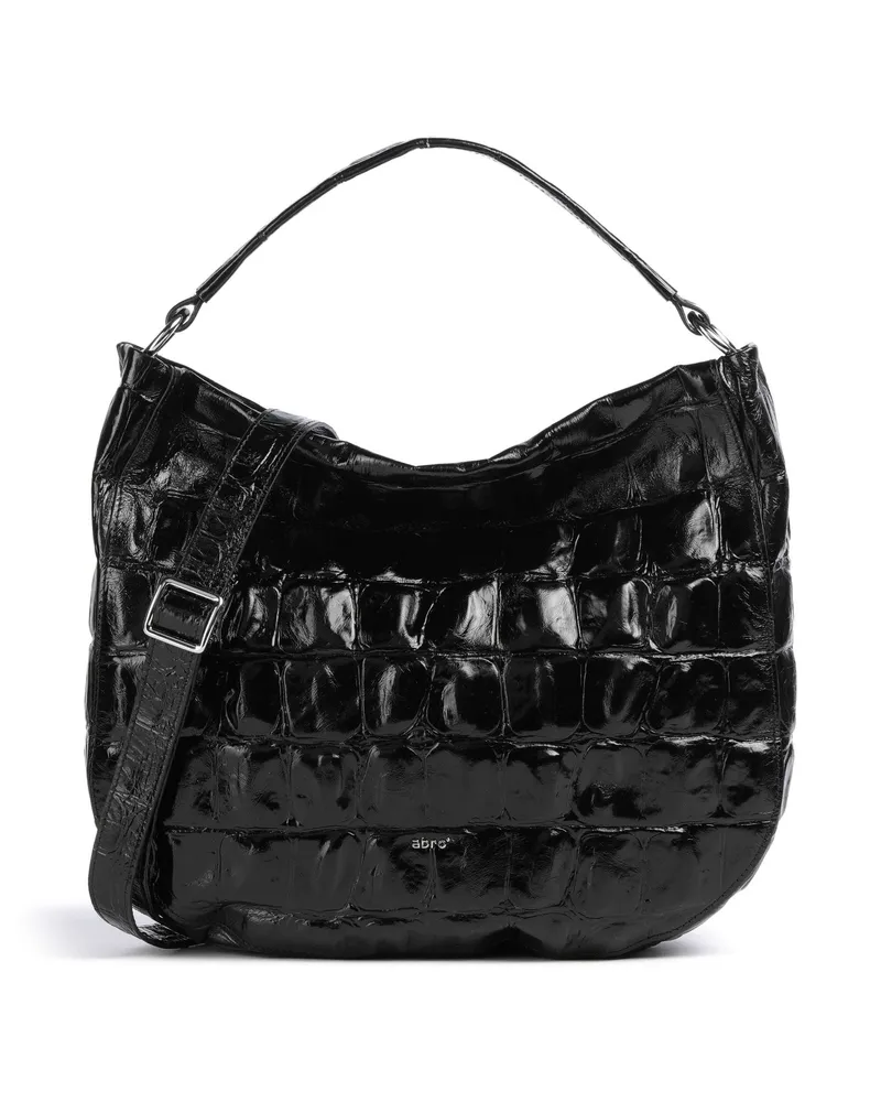 Abro Beuteltasche Maxi Cocco Mia in schwarz Schwarz