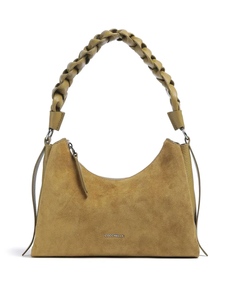 Coccinelle Schultertasche Boheme Suede in oliv Oliv