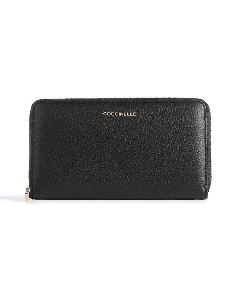 Coccinelle Geldbörse Metallic Soft in schwarz Schwarz