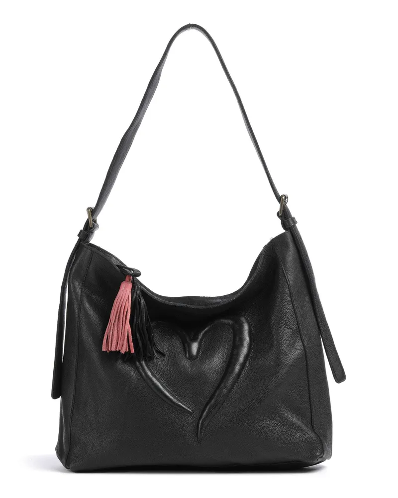 Taschendieb Wien Beuteltasche Herzweg 2 in schwarz Schwarz