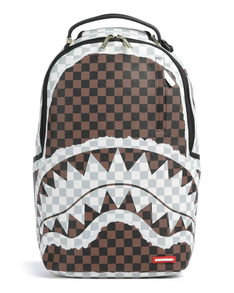 Sprayground Rucksack Cream And Brown Tear Check in mehrfarbig Mehrfarbig