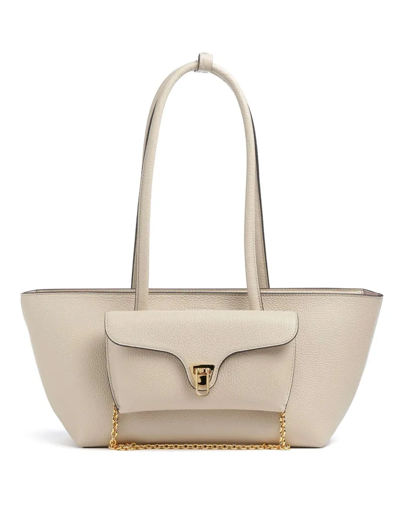Coccinelle Schultertasche Beat Double in beige Beige