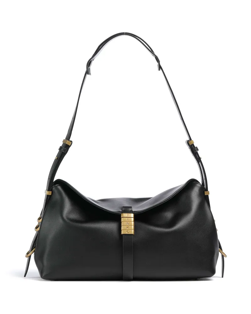 Pinko Schultertasche Saddle in schwarz Schwarz