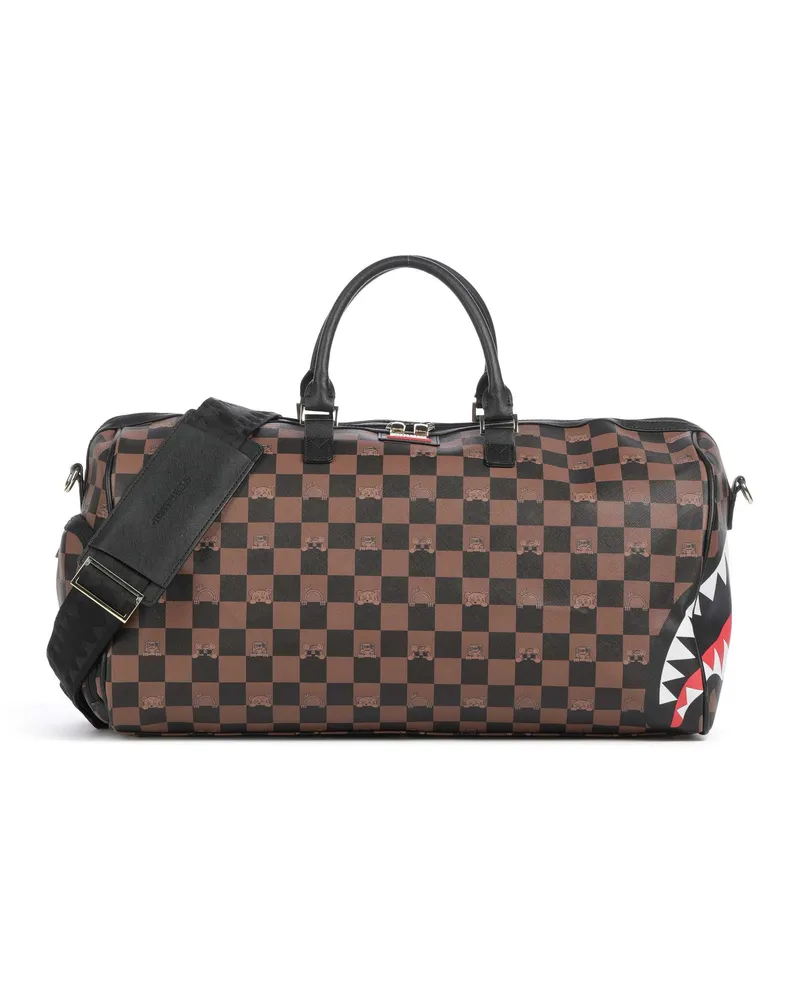 Sprayground Weekender Peeking Character Check in schwarz Schwarz