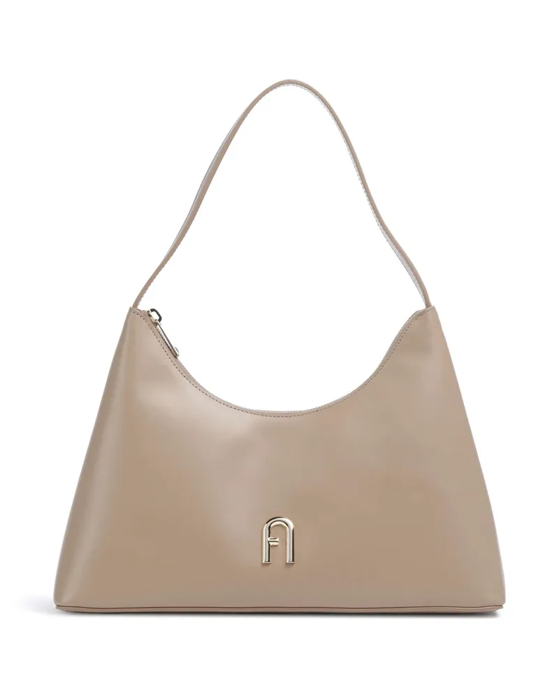 Furla Schultertasche Diamante S in grau Grau