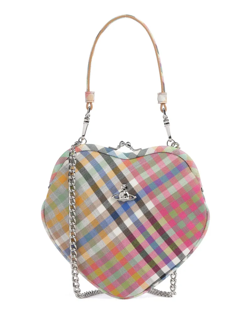 Vivienne Westwood Umhängetasche Belle Heart Frame Heather Check in mehrfarbig Mehrfarbig