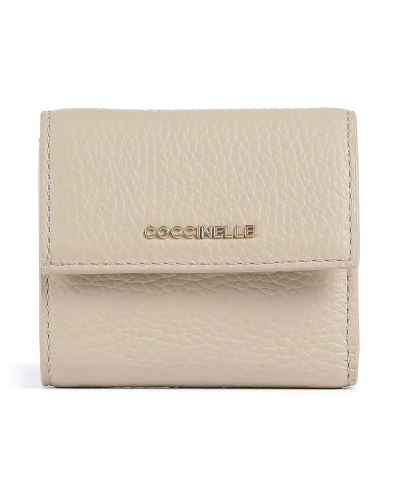 Coccinelle Geldbörse Metallic Soft RFID in beige Beige