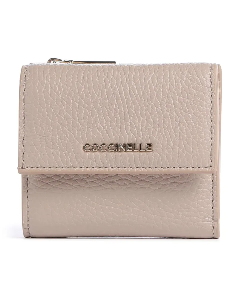 Coccinelle Geldbörse Metallic Soft in beige Beige