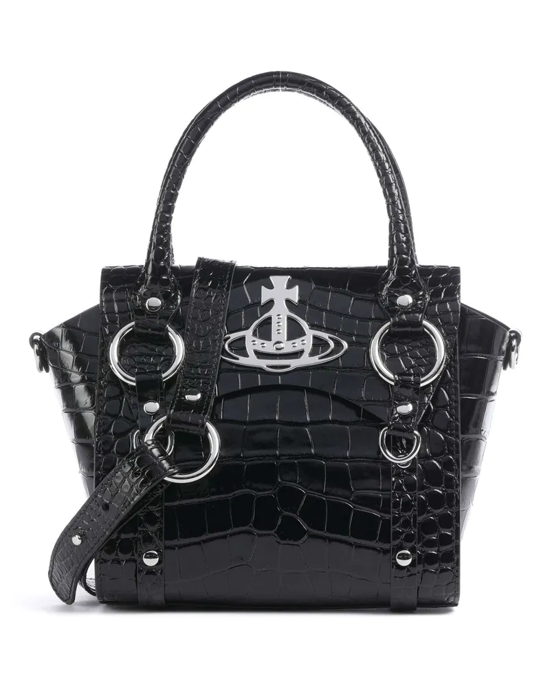 Vivienne Westwood Handtasche Betty Embossed Croc Small in schwarz Schwarz