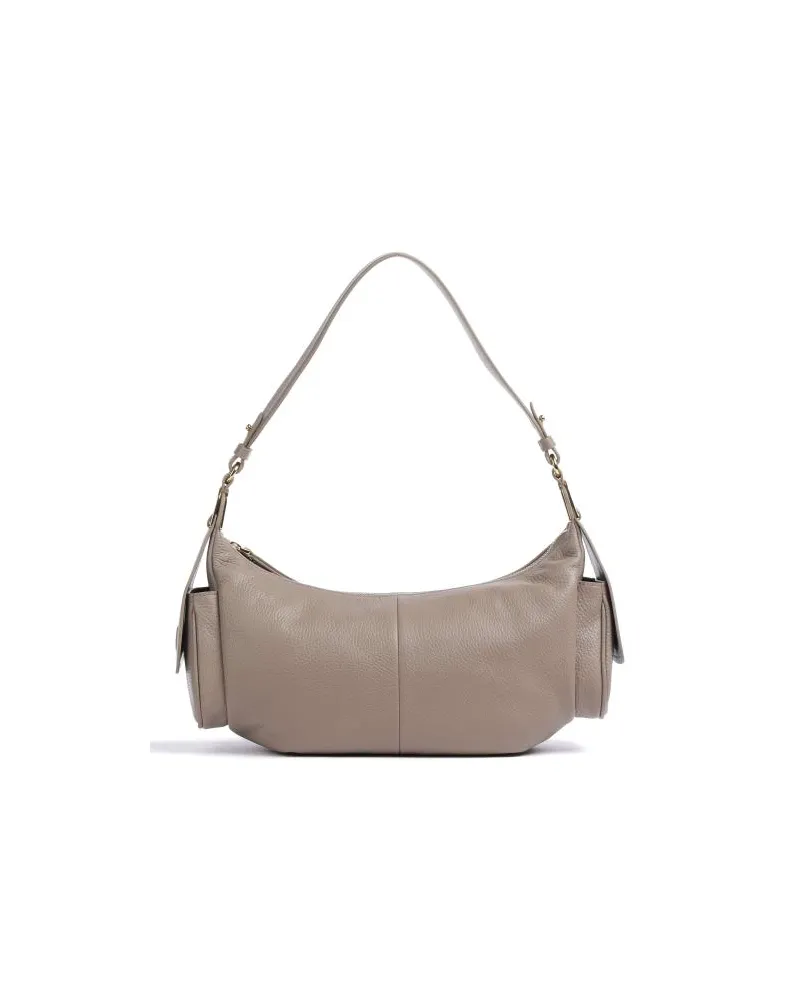 Coccinelle Campus Schultertasche taupe Grau