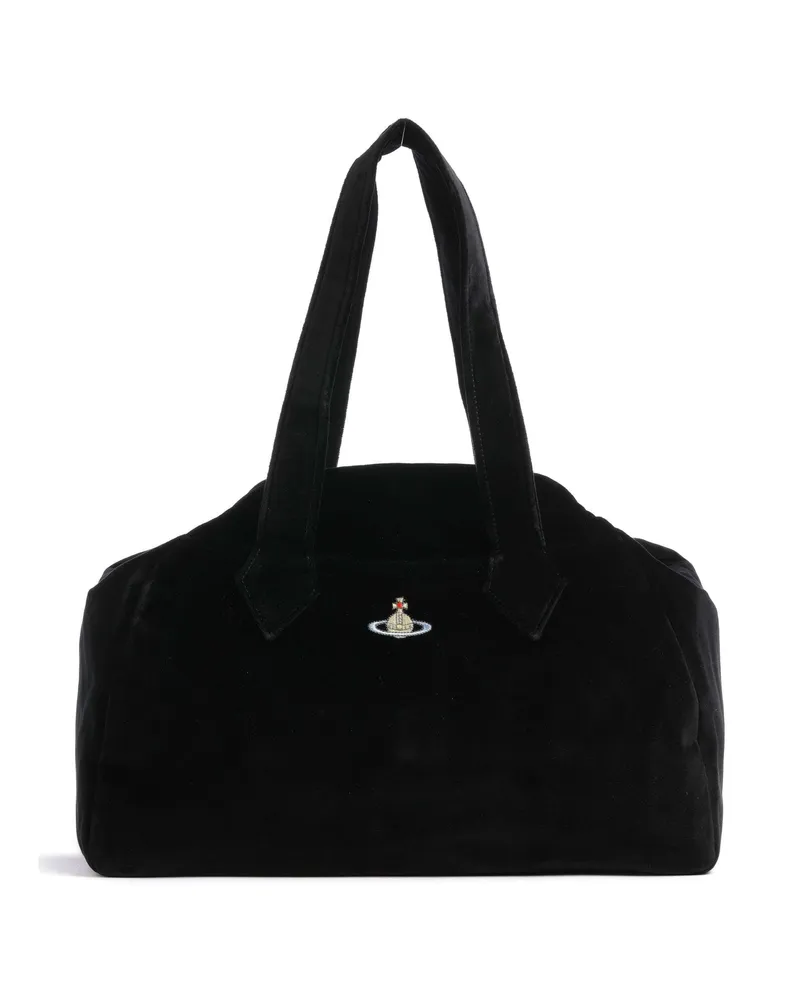 Vivienne Westwood Shopper Archive Velvet Large in schwarz Schwarz