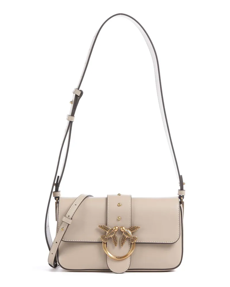 Pinko Schultertasche Love One Mini Slouchy in beige Beige
